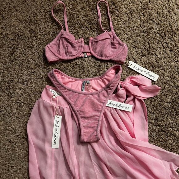 For Love And Lemons Tiana Underwire Bikini SET and the matching ruffle skirt NWT - Picture 10 of 10